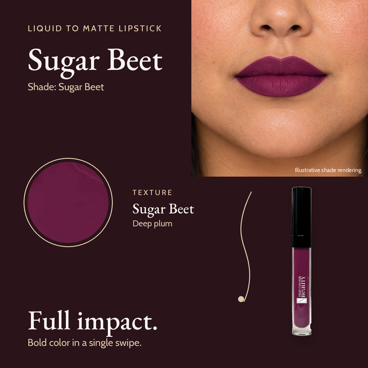 Liquid to Matte Lipstick - Sugar Beet shade card