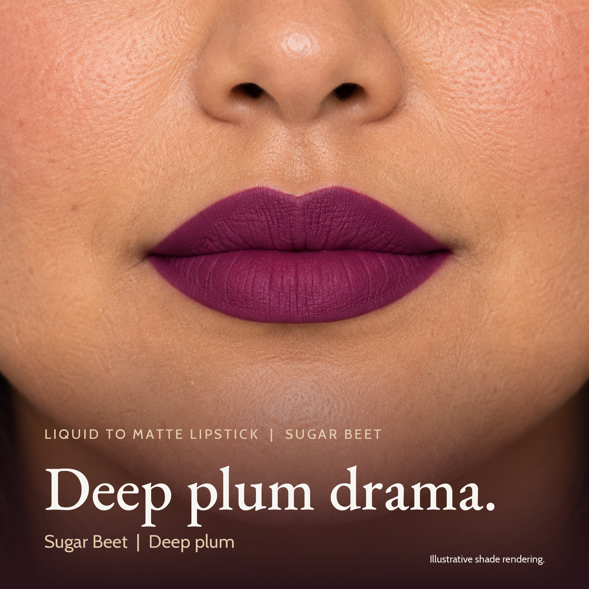 Model wearing Liquid to Matte Lipstick - Sugar Beet