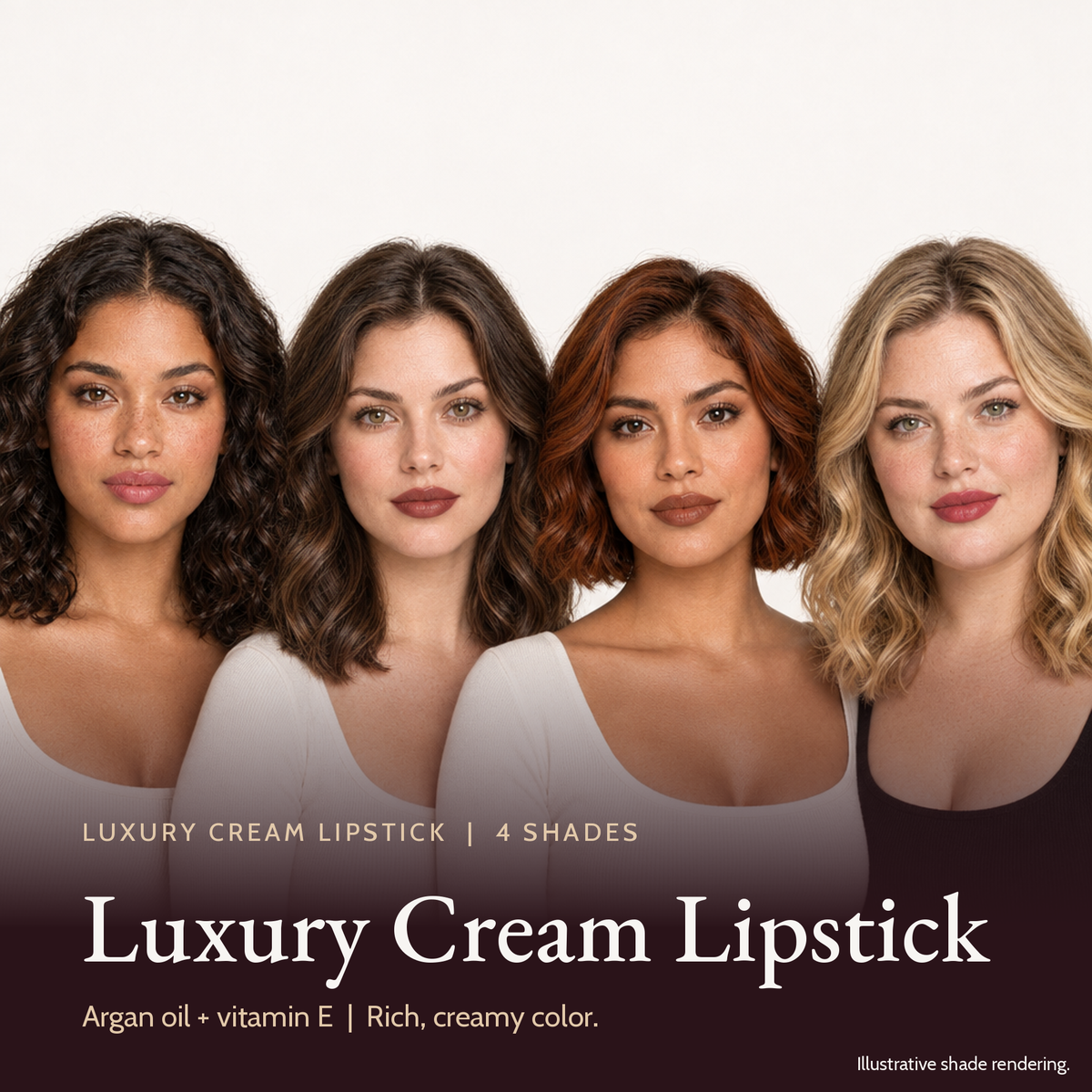 Luxury Cream Lipstick | Enriched with Argan Oil & Vitamin E