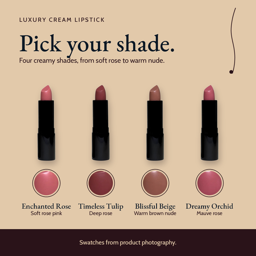 Luxury Cream Lipstick | Enriched with Argan Oil & Vitamin E