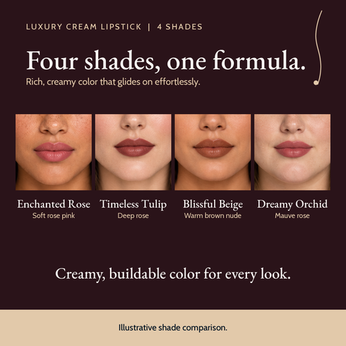 Luxury Cream Lipstick | Enriched with Argan Oil & Vitamin E
