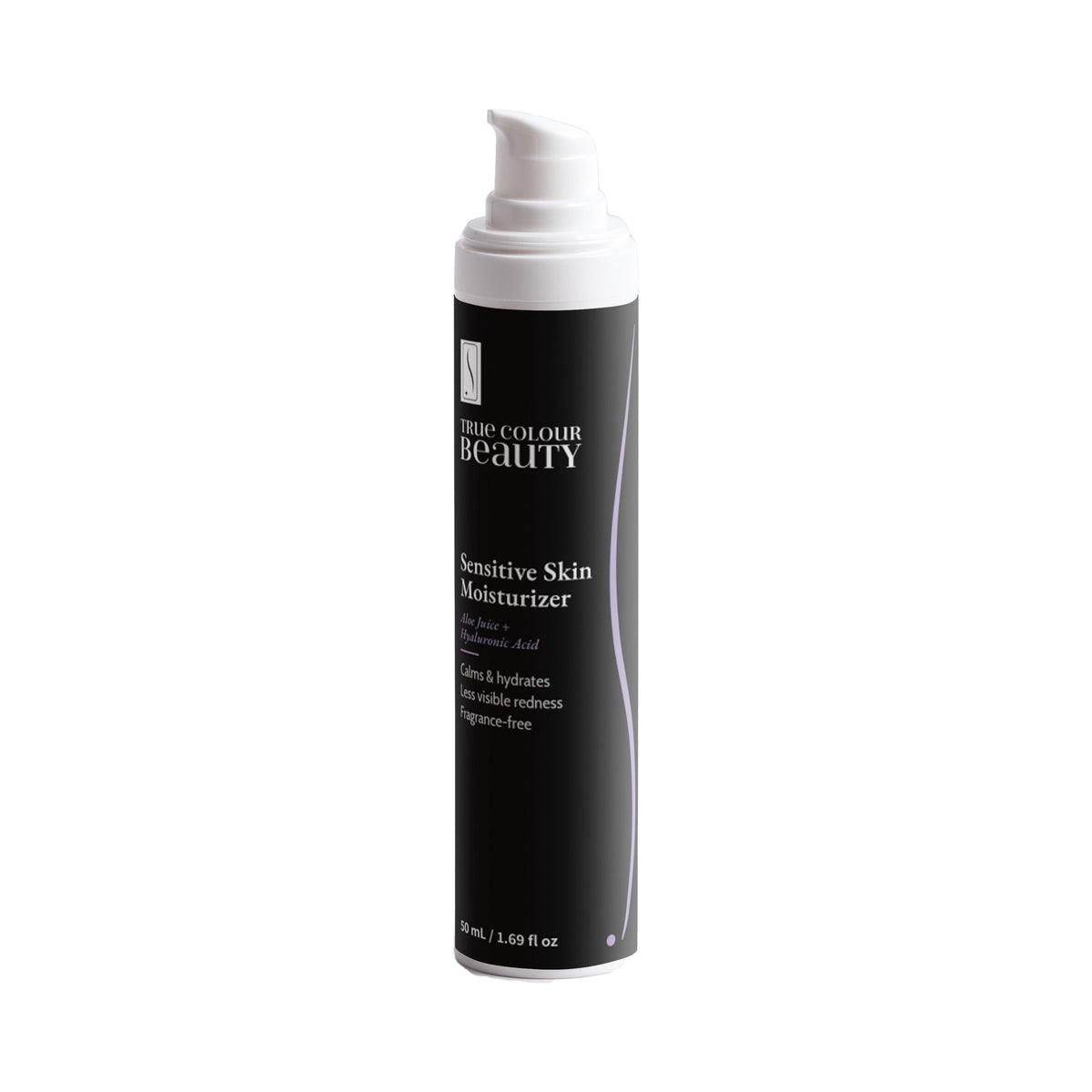 Sensitive Skin Moisturizer bottle, front label