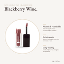 Matte Liquid Lip Stain - Blackberry Wine product details and size