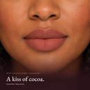 Model wearing Matte Liquid Lip Stain - Cocoa Kiss