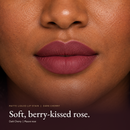 Model wearing Matte Liquid Lip Stain - Dark Cherry