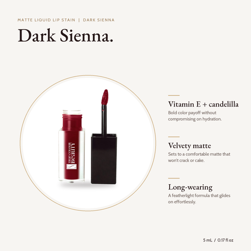 Matte Liquid Lip Stain - Deep Burgundy product details and size