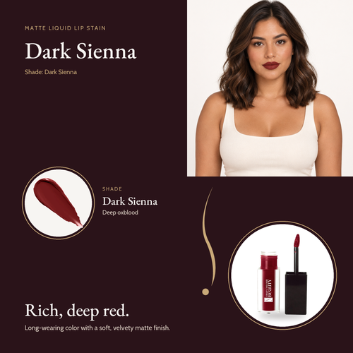 Matte Liquid Lip Stain - Deep Burgundy shade card