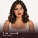 Model wearing Matte Liquid Lip Stain - Deep Burgundy