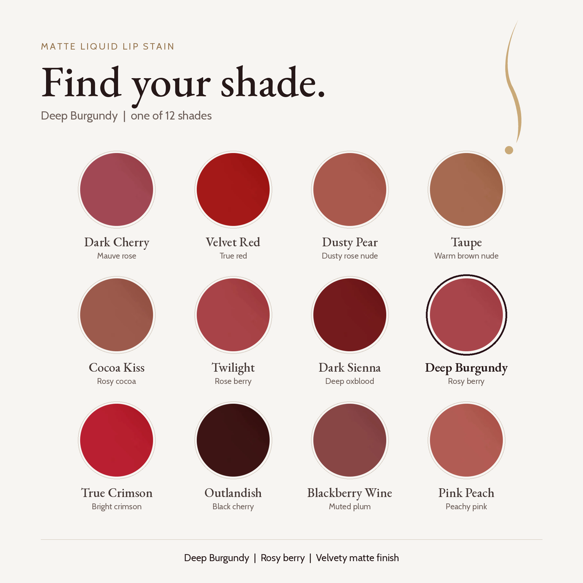Matte Liquid Lip Stain - Dark Sienna shade card