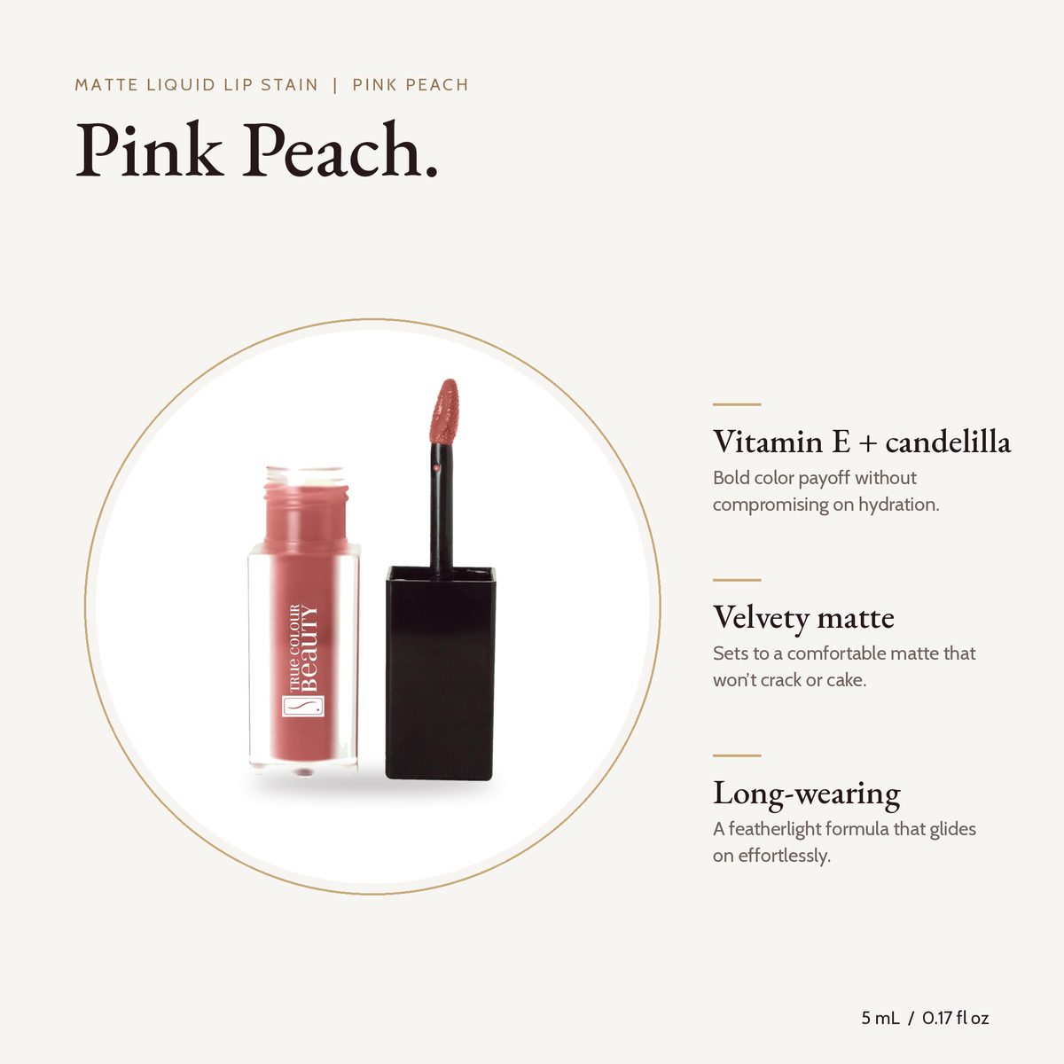 Matte Liquid Lip Stain - Pink Peach product details and size