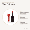 Matte Liquid Lip Stain - True Crimson product details and size