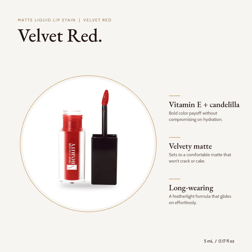 Matte Liquid Lip Stain - Velvet Red product details and size