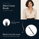 Mini Crease Brush close-up of the small tapered bristle tip for crease blending