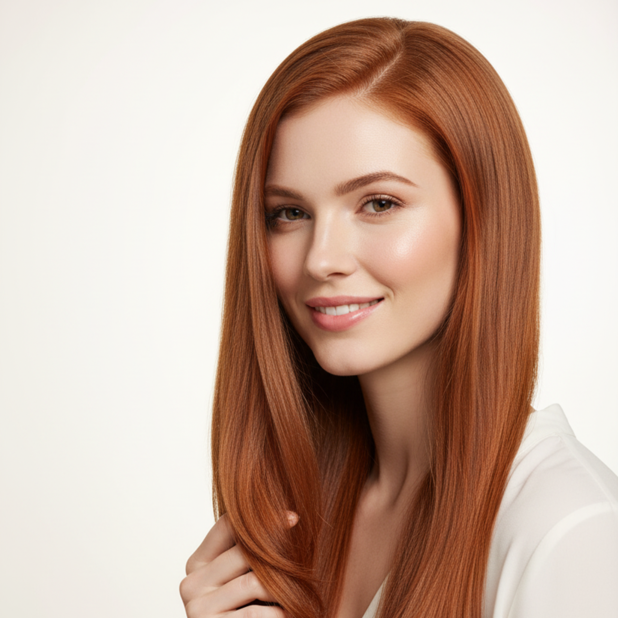 Natural redhead with beautiful hair