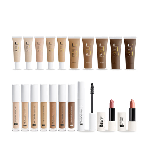 Peptide Complexion Makeup Artist Kit, all products on white