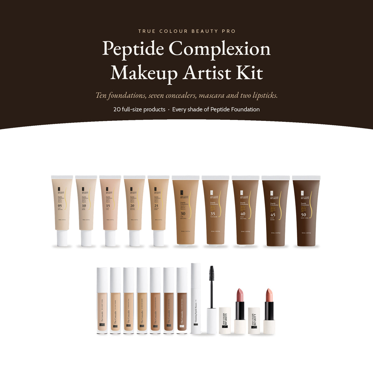 Peptide Complexion Makeup Artist Kit, kit overview