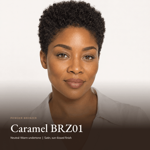Model with Powder Bronzer in Caramel BRZ01