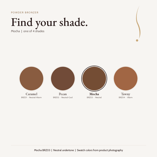 Powder Bronzer shade chart with Mocha selected