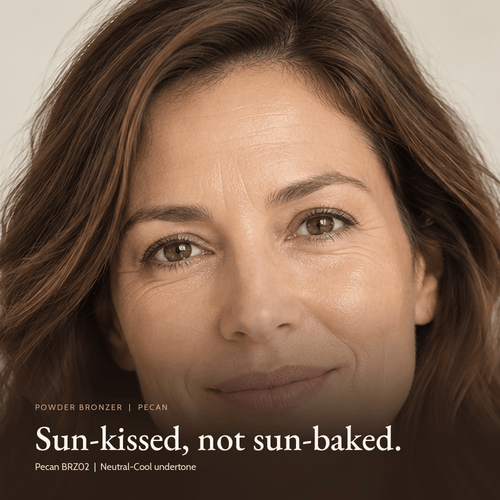 Close-up of model for Powder Bronzer in Pecan