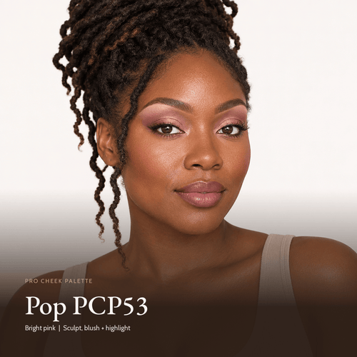 Model with Pro Cheek Palette in Pop PCP53