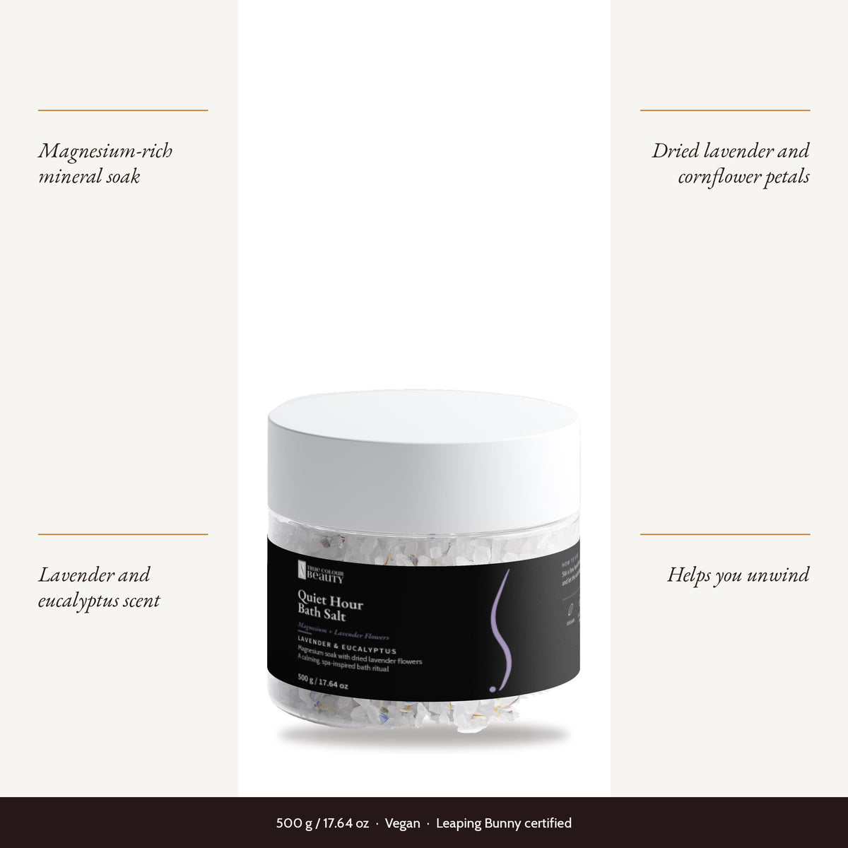 Quiet Hour Bath Salt with four benefits