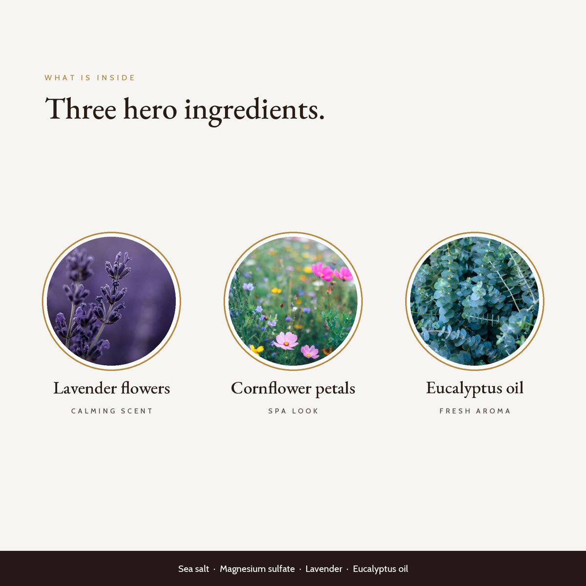 Key ingredients in Quiet Hour Bath Salt