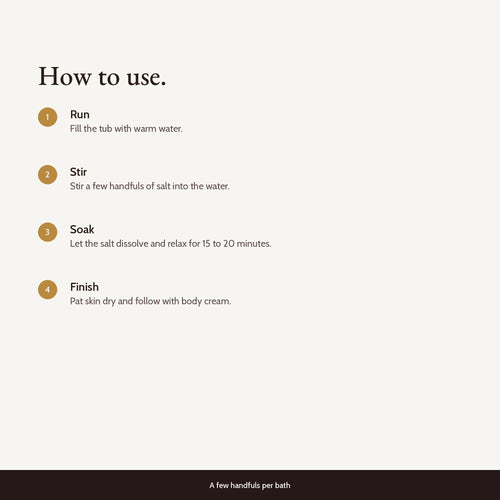 How to use Quiet Hour Bath Salt
