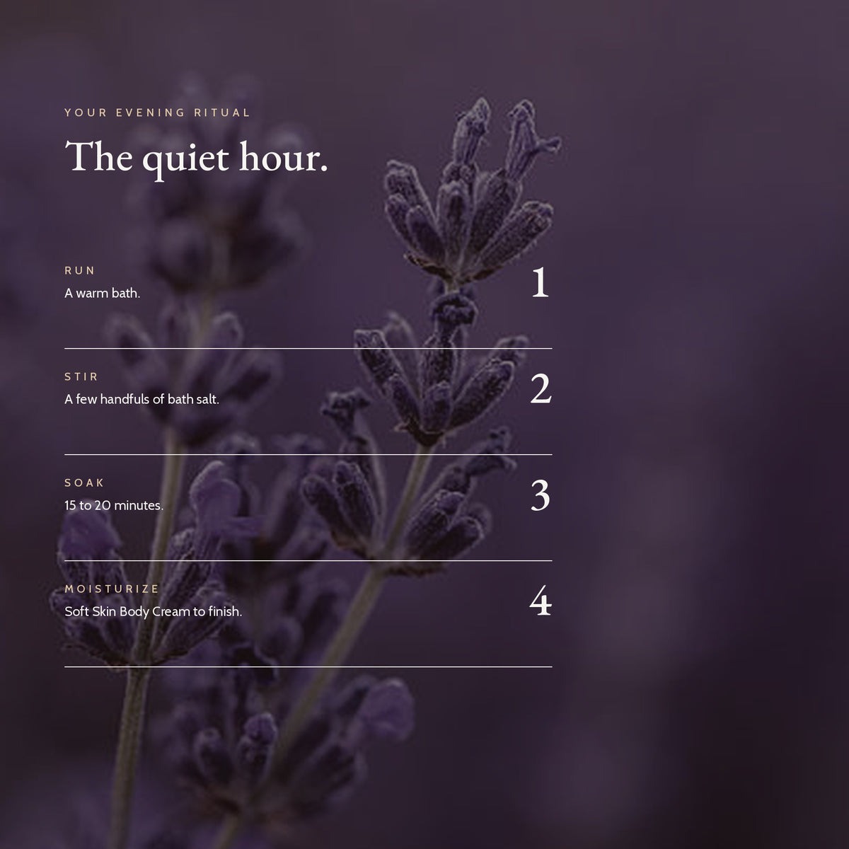 Routine with Quiet Hour Bath Salt