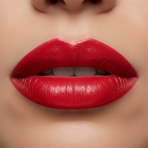 Red Audacity Lip Closeup