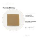 Rose & Honey Natural Soap bar with key benefits