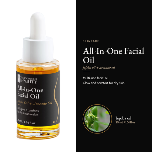 All-In-One Facial Oil, 30 mL / 1.01 fl oz: jojoba oil + avocado oil, hero image