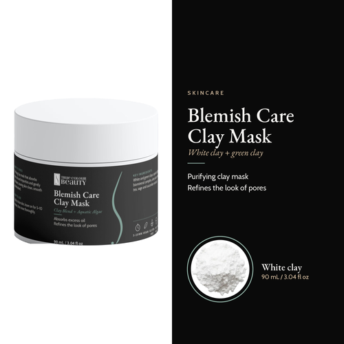 Blemish Care Clay Mask, 90 mL / 3.04 fl oz: white clay + green clay, hero image