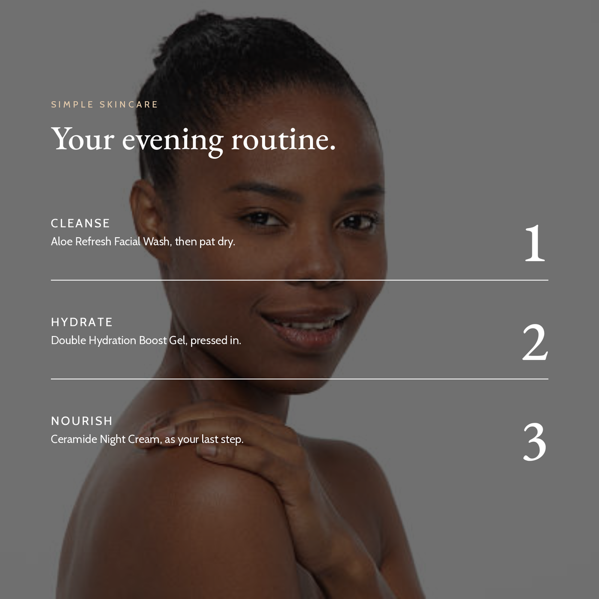 Your evening routine with Ceramide Night Cream