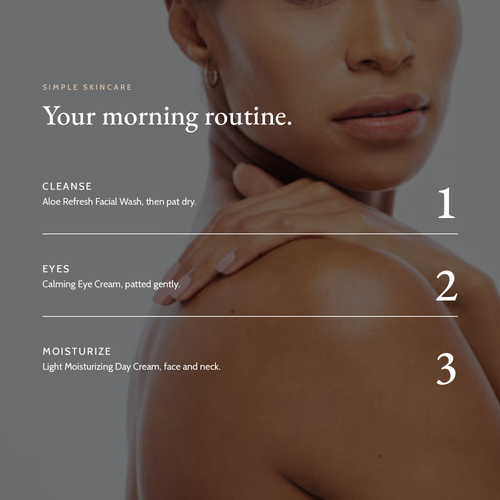 Your morning routine with Calming Eye Cream