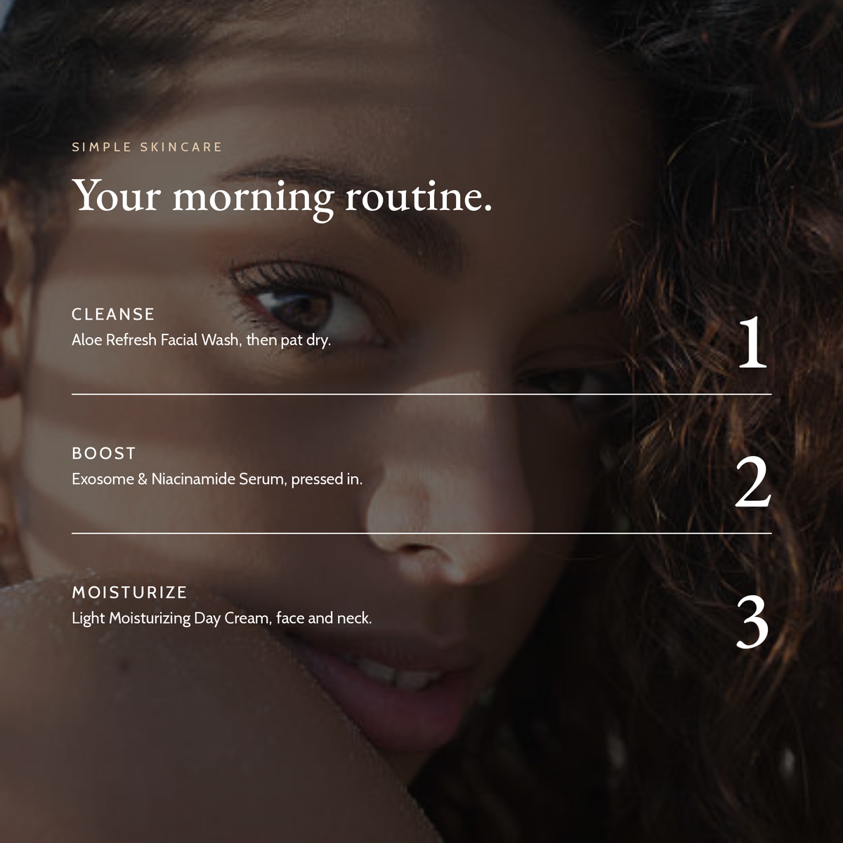 Your morning routine with Exosome & Niacinamide Serum