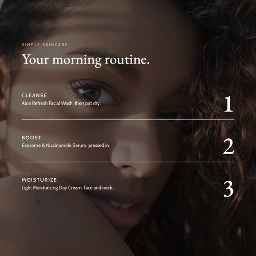 Your morning routine with Exosome & Niacinamide Serum