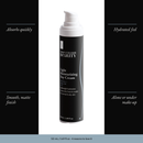 Light Moisturizing Day Cream with four benefits: absorbs quickly, hydrated feel, smooth, matte finish, alone or under make-up