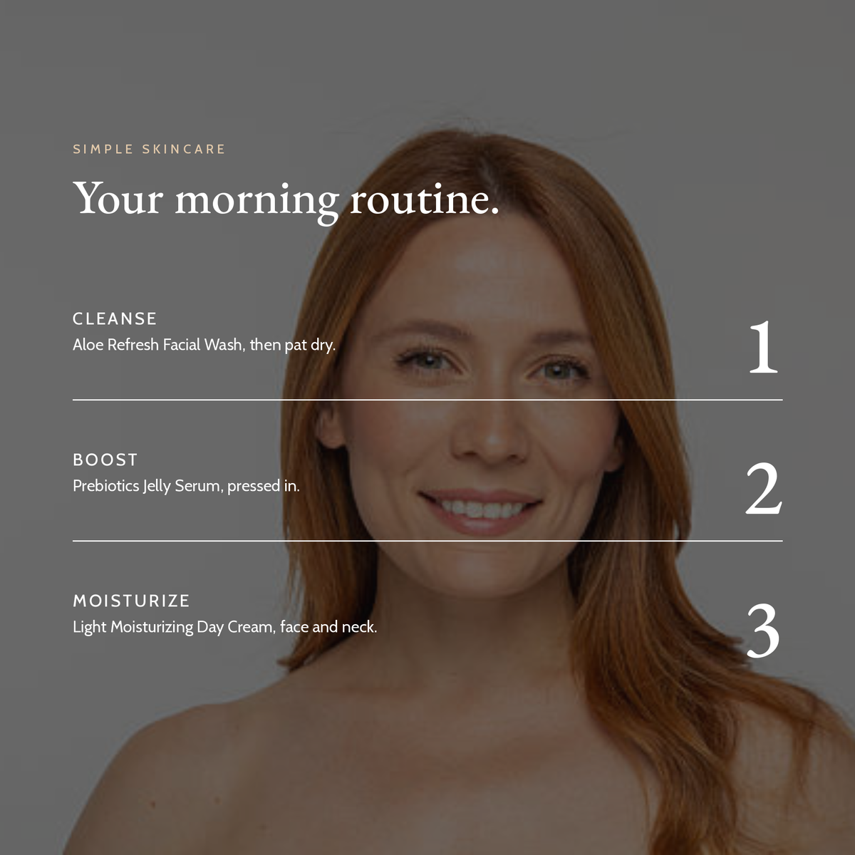 Your morning routine with Prebiotics Jelly Serum