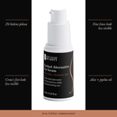 Retinol Alternative Eye Serum with four benefits: 2% bidens pilosa, fine lines look less visible, crow's feet look less visible, aloe + jojoba oil