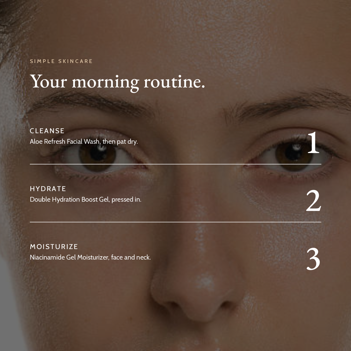 Your morning routine with Niacinamide Gel Moisturizer