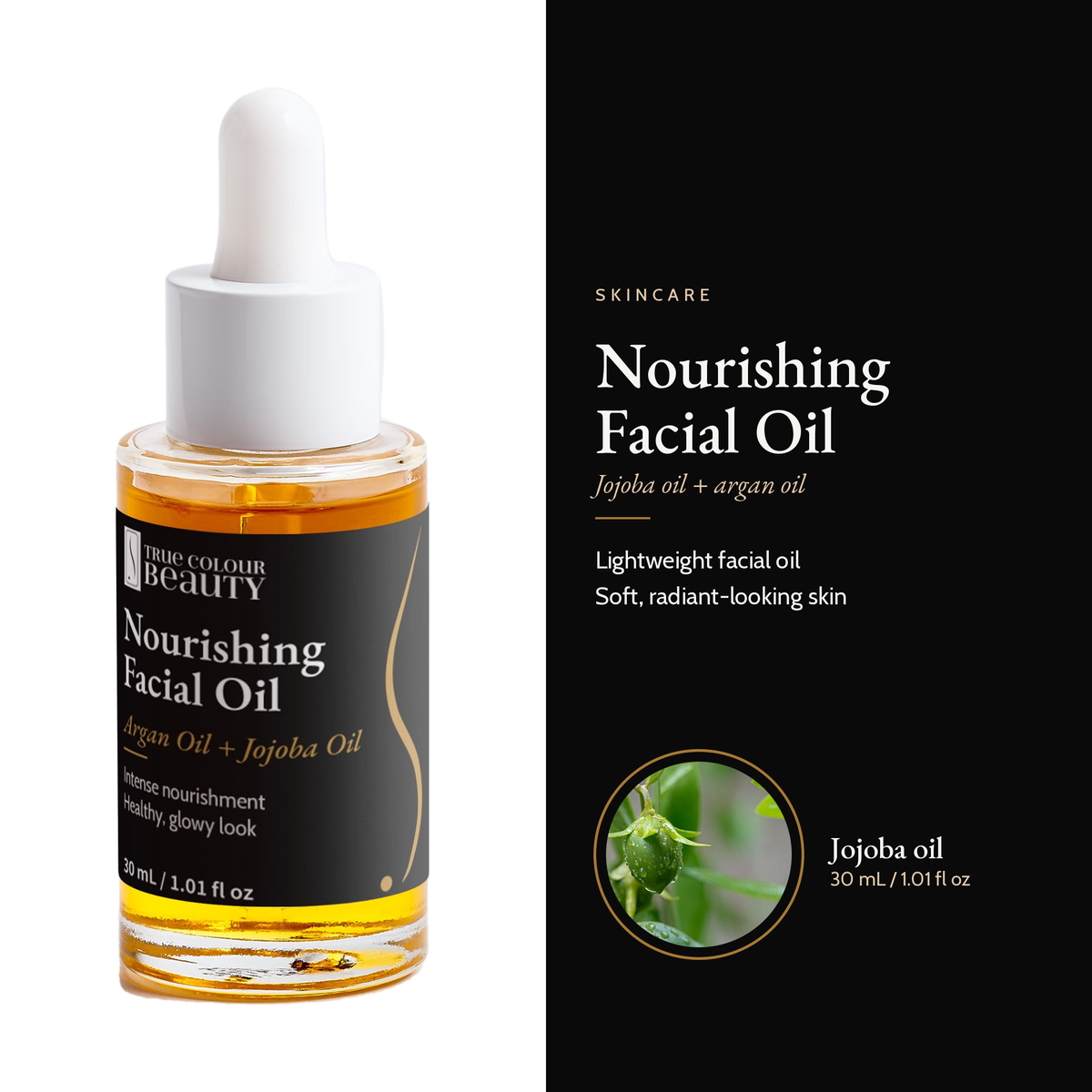 Nourishing Facial Oil, 30 mL / 1.01 fl oz: jojoba oil + argan oil, hero image