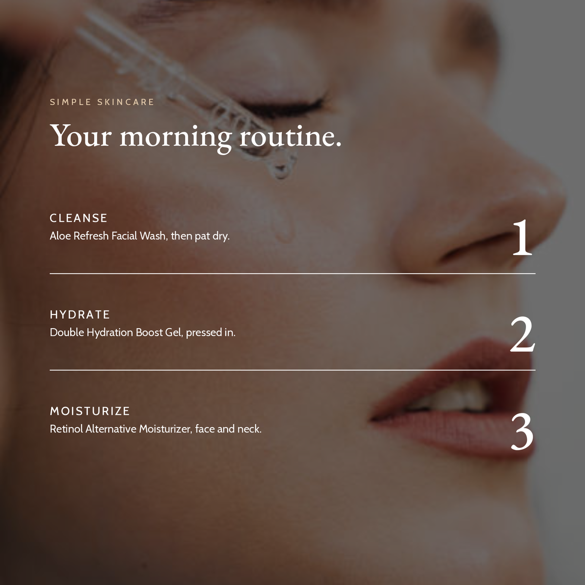 Your morning routine with Retinol Alternative Moisturizer