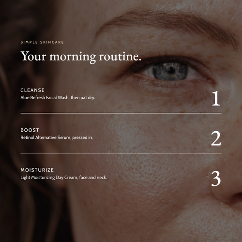 Your morning routine with Retinol Alternative Serum