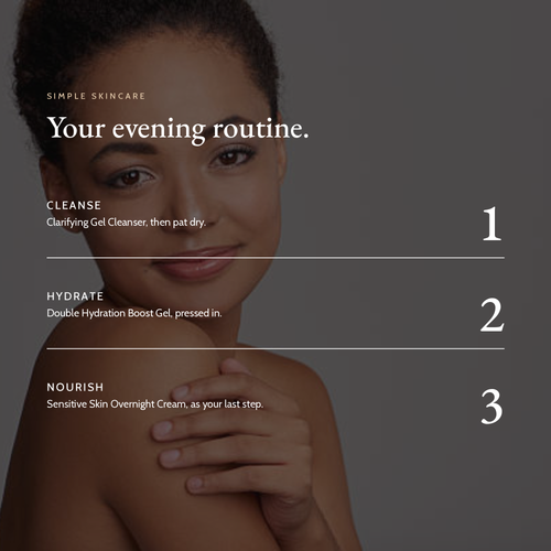 Your evening routine with Sensitive Skin Overnight Cream
