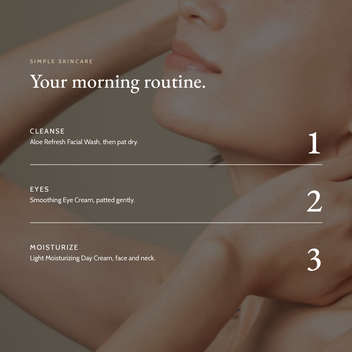 Your morning routine with Smoothing Eye Cream