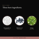 Three hero ingredients in Peptide Renewal Serum: hexapeptide-11, blueberry oil, ginkgo