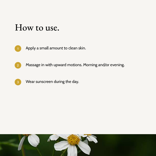 How to use Pigment Balancing Serum: Apply a small amount to clean skin. Massage in with upward motions. Morning and/or evening. Wear sunscreen during the day.