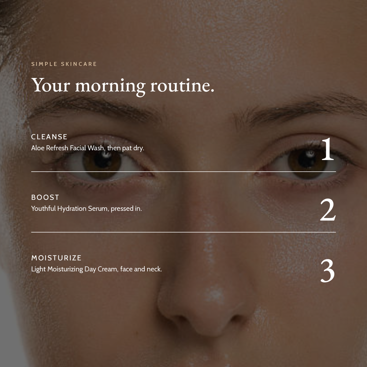 Your morning routine with Youthful Hydration Serum