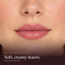 Model wearing Sheer Gloss Lipstick - Creamy Mauve