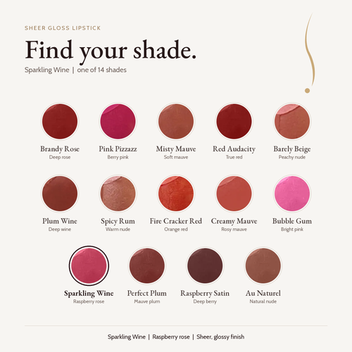 Sheer Gloss Lipstick - Sparkling Wine shade card
